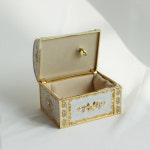 미니 보물상자 보석함 오르골 아이보리 : 오르골4757