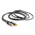 3.5mm AUX to 2RCA 케이블 스테레오 Y 스피커 앰프 연결 선 3m, 1개 : 리버네트워크