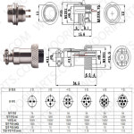SCK12-2P 수입 항공잭 써큘러 SCK12 SCN12 원형플러그 원형커넥터 항공플러그 군용커넥터 항공잭플러그 SCN12--02R SCN12-2R... 