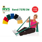 MVS Band 엠브이에스 라텍스 밴드 2M 고무 스트레칭 운동밴드 탄성 근력 : 여기만능건강