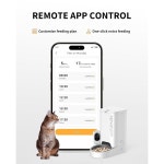 카메라가 장착된 PETKIT 자동 반려동물 사료 공급기, 야간 시력이 1080P HD 비디오, 양방향 오디오가 2.4G WiFi 고양이 붙지 않는 음식 그릇이... 