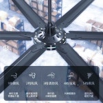 산업용 팬 천정 선풍기 공장 대형 실링팬 작업장 창고 환풍기 천장형 선풍기 리모콘 : 언리미티드노마드