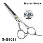 마단코리아 S-G5024 미니 틴닝가위 5인치 24발 무홈 양날 틴닝가위 : 왈왈쇼핑