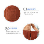 입는 샤워 타올 남성 스커트 가운 웨어러블 홈웨어 헬스 골프 사우나 마사지 나이트가운 : 비챠 VICHAA