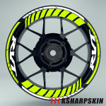 다양한 색상 선택 오토바이 타이어 방수 휠 로고 린 스티커 스트라이프 모토 데칼 혼다 RVT 250 400 1000 : 동만글로벌7