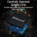 블릭셈 SSD 512GB SATA III 6Gb /s 내장 솔리드 스테이트 드라이브 2.5 u2033 7mm(0.28 u2033) 3D NAND TLC 칩(노트북 및 PC용 최대... 