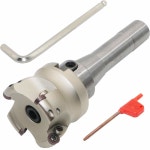 2.5인치 페이스 밀링 커터 홀더 EMR 5R 63MM CNC 엔드 + R8-FMB22 섕크 쉘 밀아버 4pcs RPMW1003 카바이드 삽입물 8mm 헥사곤 렌치 T15... 