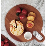 제우스 아카시아 원목 원형 플레이팅 도마 서빙 다용 : 금동이네가게