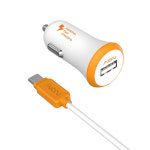 1+1 SK엠앤서비스 QC 3.0 차량용 충전기 USB 1포트 분리형 C타입 1m 케이블 : 아이커버