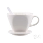 프랜드 도자기 커피 드리퍼 102 화이트 3-4인용 세라믹드리퍼 : 햣하