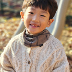 코듀로이 체크 유아동 극세사 스노우빕 바나나빕 겨울 넥워머 : 소아베