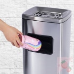 SB 스탠드 재떨이쓰레기통 고급 스텐재질 야외용재떨이 : 딸기soop