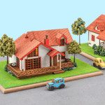 DIY 디오라마 하이디 하우스 모형 만들기, 영공방 YM961 풀세트 집중력 취미 인테리어 : ITAITTA 잇다있다