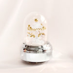 LED무드등 오르골 디즈니송 when you wish upon a star 골드회전목마 취침등 유리공예 : 오르골4757