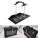 배터리 홀드 다운 트레이 키트 부식 방지 스틸 보관 배터리 홀더 조정 가능한 브래킷 클램프 자동차 보트 및 선박용 27cm : 비엠비케이