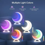달빛 시계 알람 RGB 장면 음악 색상 변경 블루투스 스피커 라이트, 터치 디밍 휴대용 조명 : 피나무역
