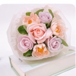 파스텔 컬러 장미,다알리아 꽃다발 : 엘리시안플라워