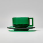 아르노글래스 컵앤소서 ARNO GLASS CUP AND SAUCER GREEN : ARNO GLASS