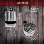 레드 라이온 RL50CON 115볼트, 1 /2-HP, 3600 GPH 헤비 듀티 스테인리스 스틸 수동 잠수용 유틸리티 펌프, 20피트 전원 코드, 스틸... 