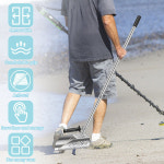 긴 손잡이가 달린 모래 스쿠프 201 스테인리스 스틸 해변 삽 분리형 해변 보물 사냥 스쿠프 헤비 듀티 다목적 : 비엠비케이