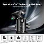 Manbily B 20 볼 헤드 알루미늄 삼각대 헤드 DSLR SLR 디지털 카메라용 360 사냥용 클램프 레스트 헤드 : 동식이직구창고