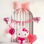 헬로키티풍선 산리오 생일파티 두돌 생일상 생일풍선 자유레터링 : 풀문랜드