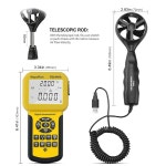 Pro HVAC 풍속계-0.001~100MPH 백라이트 포함 풍속, CFM 공기 유속, 풍속 측정(수트케이스 포함) : 서초직구여행