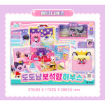 위시캣 도도냥 피규어 하우스 보석함 스티커 세트 보관함 장난감 고양이 왕관 요술봉 마차 : 조이보이몰