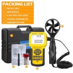 Pro HVAC 풍속계-0.001~100MPH 백라이트 포함 풍속, CFM 공기 유속, 풍속 측정(수트케이스 포함) : 서초직구여행