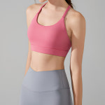 요가 브라탑 필라테스 홀터넥 X백 스포츠 브라 : 바리핏