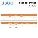 1 2 25 35MM 6 샤프트 USGO 23 M 8N 홀딩 토크 76MM NEMA 스텝퍼 상 인치 모터 57HS13 4A LEADSHINE 0 길이 : 펀치배송