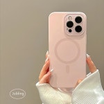 액상실리콘 카메라보호 맥세이프 케이스 멜란지핑크, 아이폰16 프로 : 주블링