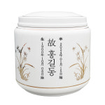 명품 국산 유골함 황토 옹기 각인 서비스 납골함 수목장 봉안함 난 금장 난초 장식 : 풍수백화점