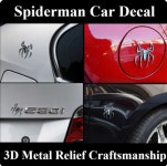 자동차 3D 거미 크롬 메탈 로고 스티커 스파이더 장식 배지 엠블럼 (A0181) : 꼬슈 COSSU