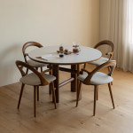 식탁 테이블 포세린 세라믹 상판 1000 4인용 원형 교체용 : 레트로 하우스