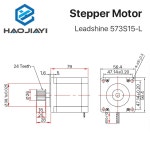 상 샤프트 L 5 76MM 길이 스텝퍼 573S15 3 8MM 용 LEADSHINE NEMA23 모터 8A : 펀치배송
