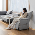 핏쳐 1인용 메모리기능 전동 리클라이너 가죽 소파 의자 ERE1 : 핏쳐