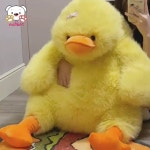 오리애착인형 병아리인형 대왕인형 70cm 포근한 안고자는 흰둥오리 : 황금알거위 2