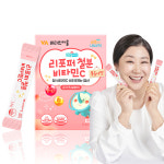비타민마을 금쪽같은 내새끼 리포퍼 철분 비타민C 복숭아맛 온가족 어린이 임산부 철분제 30포, 1개 : 비타민마을