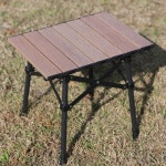들비나 캠핑 알루미늄 테이블 여행 피크닉 낚시 다용도 멀티 백패킹 접이식 1인 보조 간이 : 루엠블
