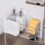 퀸넥스 올스텐304 수세미 거치대 와이드300 건조대 걸이 물빠짐 주방세제 싱크대 받침대 : 퀸넥스 공식스토어