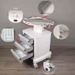 치과 노트북 카트 스캐너 이동식 다이 화이트 병원 간호사 트롤리 흰색 카트 46x46x81cm : 콩이럭키마켓