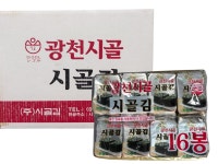 도시락김 조미김 식탁김 시골광천16단김 4gx16 : 산넘고 물건어