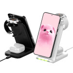 제이원 3in1 휴대폰 블루투스 이어폰 갤럭시워치 멀티 고속 무선 충전 스탠드 23W : 제이원공식