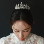 아벨리나 티아라 HAB0733 셀프 웨딩 스튜디오 촬영 왕관 보석 큐빅 헤어 악세사리 소품 : 베일즈