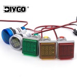 LED 원형 및 사각형 디지털 타이머 계량기 신호 조명 시간 패널 장착 0-60 분 0-999 AC 220V-380V 22mm : 대장기계상사