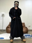 (3COLOR) 더플 캐치 후드 울코트 (롱코트) : 클로원CLOWON