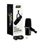 SHURE MV7+ 슈어 팟캐스트 XLR, USB-C 하이브리드 듀얼 마이크 (블랙) : SHURE 스토어