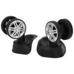 1쌍 캐리어 캐스터 롤링 휠 러기지 교체 드로우바 박스 액세서리 : 서초직구대박