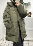 가니 로고 SHELL 디테쳐블 후드 퀼팅 자켓 카키그린 F7276 : 런던모드